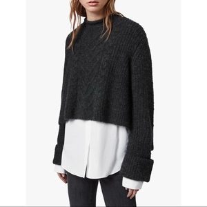 Allsaints Kalk Black Layered Sweater